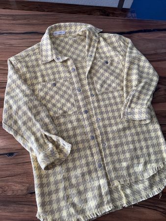 gelbe Zara Hemd Jacke, Gr. 164, Bouclé-Stoff, Top Zustand!