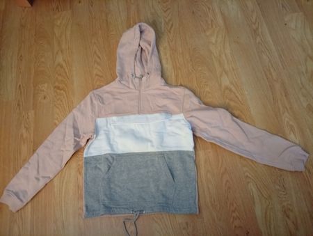 Urban Classics Pullover Grösse M rosa/weiss/grau