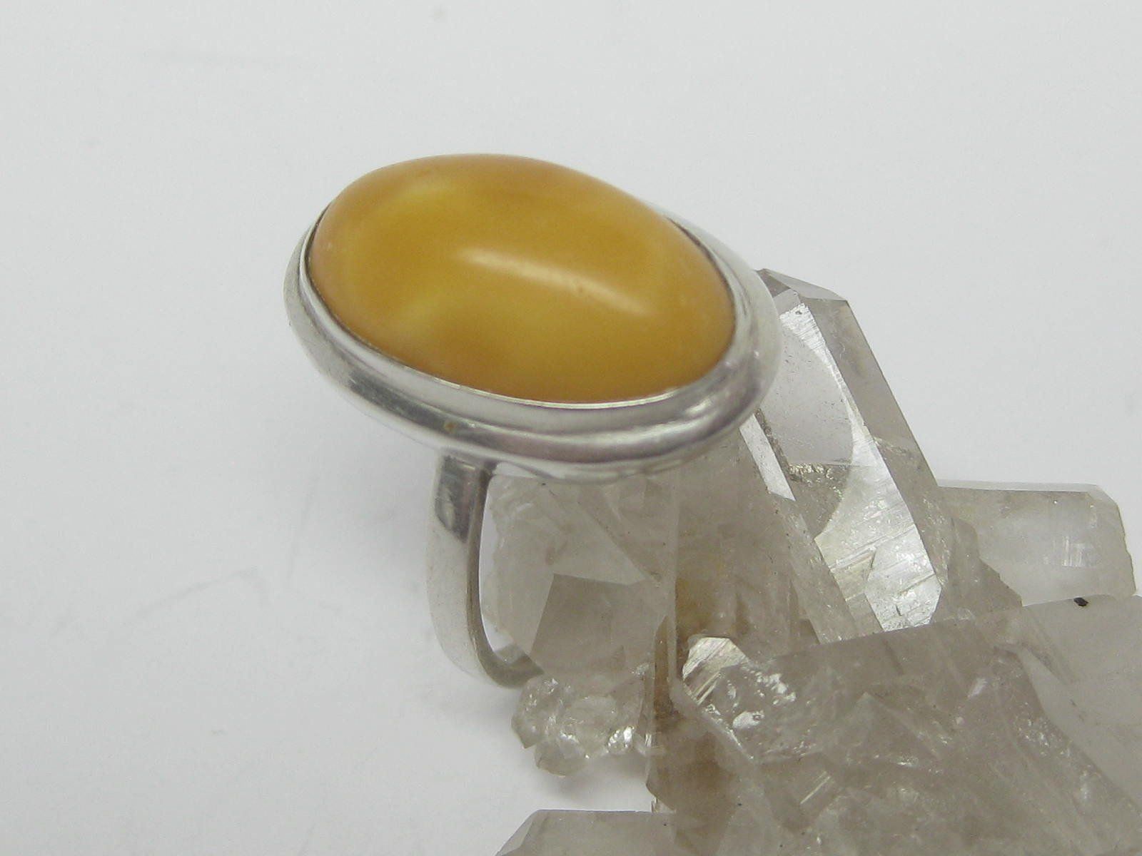 Anelli: Vintage Silber Ring 800 + MP Bernstein Butterscotch Gr. 54 – Usato da Ermatingen venduto da Decovin 4