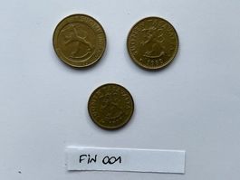 3 Münzen aus Finnland 1977-1994