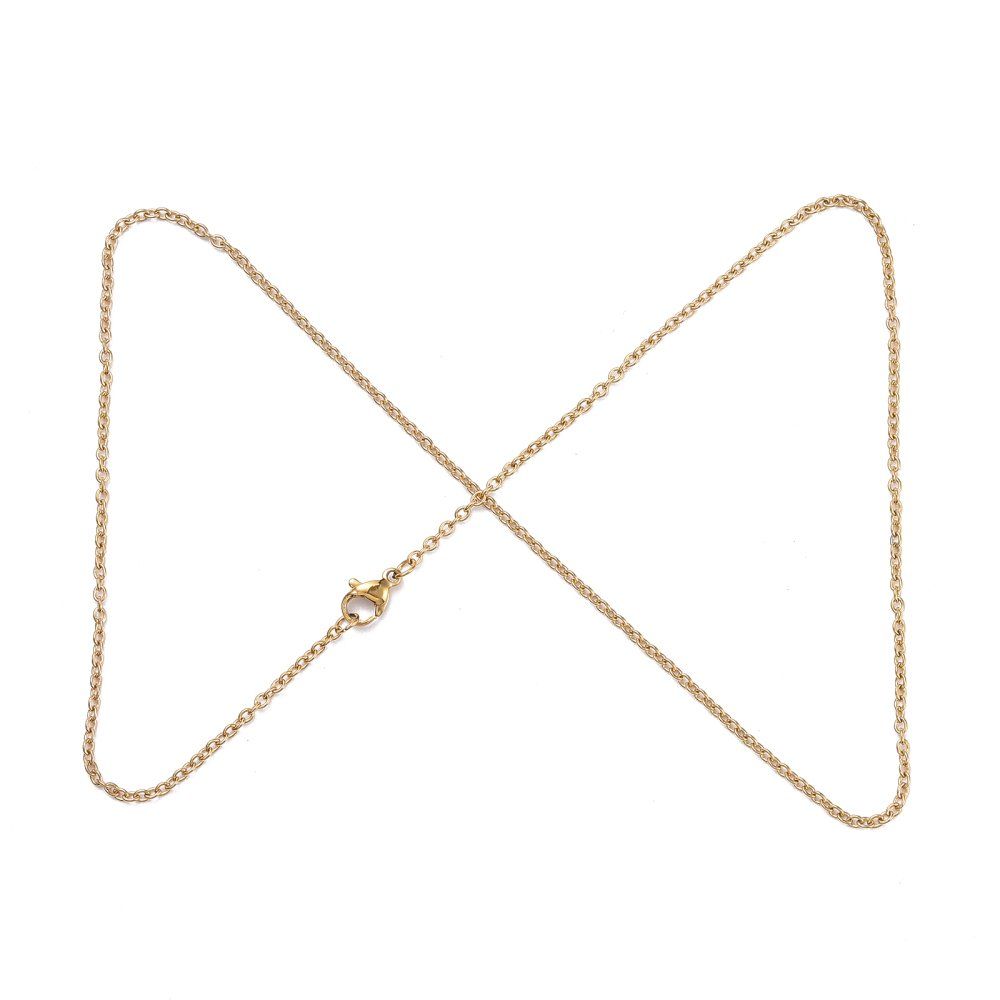 Catenine: Kette Edelstahl vergoldet 45cm lang – Nuovo (secondo la descrizione) da Alpnachstad venduto da perlengaby 2