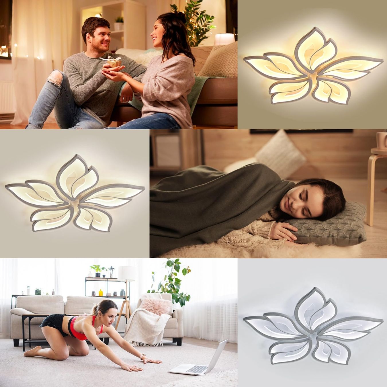 Lampadari & plafoniere: LED Deckenleuchte Deckenlampe dimmbar App Fernbedienung – Nuovo e nell'imballaggio originale da Basel venduto da EchoPeak 2