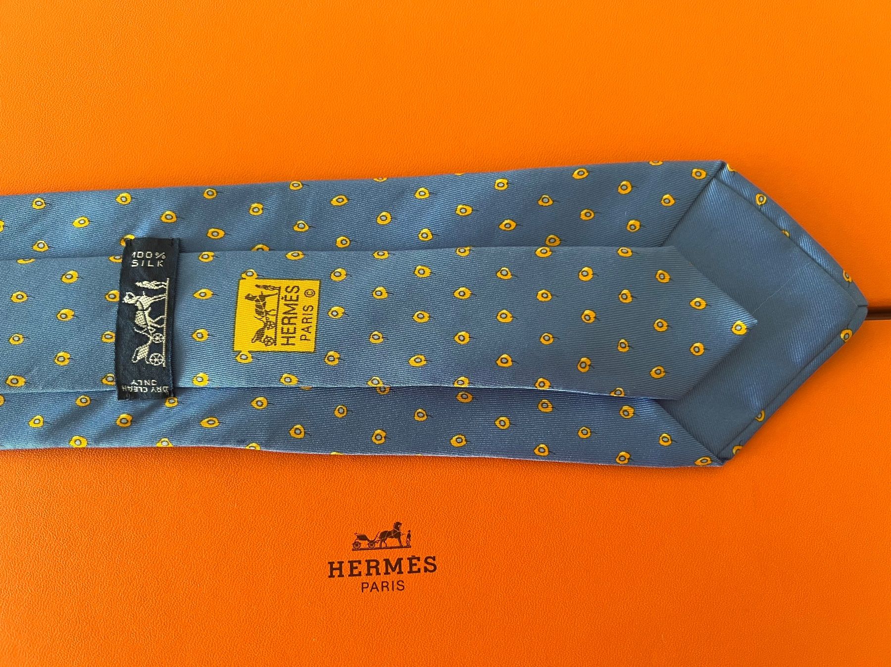 Hermès Cravates: Cravate HERMES-Paris „Blue Evolution“ - avec box original – Neuf (Voir description) à Le Mont-sur-Lausanne par luxurylover 2