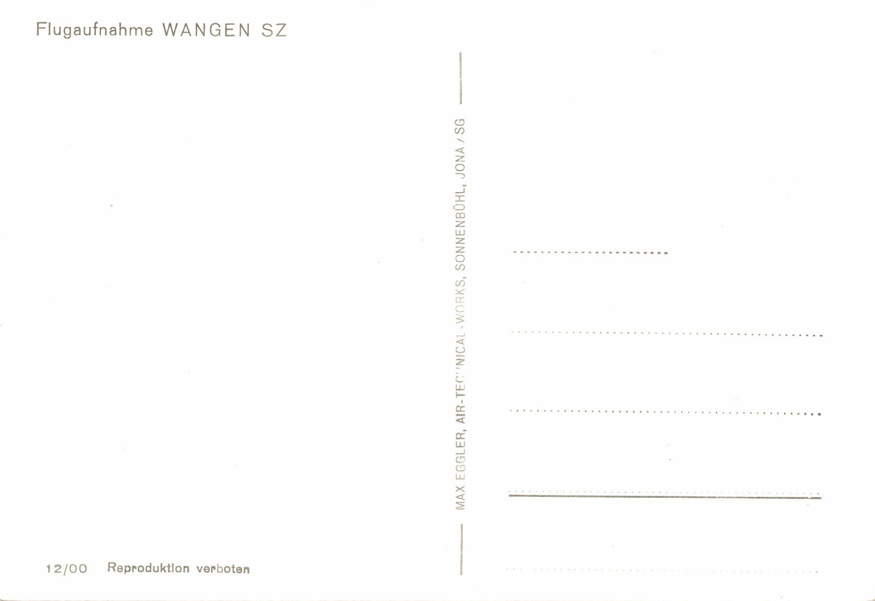 Cartes postales: Flugaufnahme Wangen SZ – D'occasion à Bronschhofen par Astore 1
