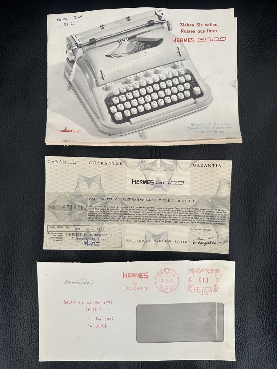 Hermès Macchine da scrivere: Schreibmaschine Hermes 3000 – Usato da Basel venduto da eucalyptica 6