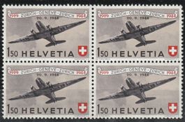 Pro Aero 1944, Sondermarke im ungestempelten Viererblock