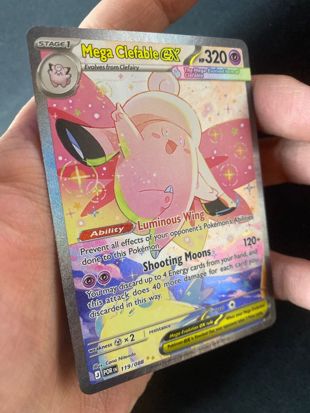 Pokémon Carte collezionabili: Mega Clefable ex 119 - Mega Pixi ex - Perfect Order - EN – Nuovo (secondo la descrizione) da Hausen AG venduto da Shrade 1