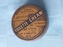 Vintage Blechdose Lanolin Toilette-Cream Dr. X Reutty Wyl