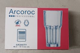 6 Arcoroc Granity Gläser, stapelbar, 46cl Longdrink