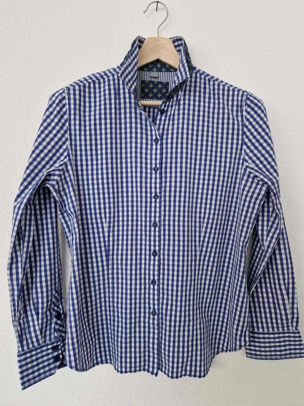 Camicette: Bluse ERFO blau/weiss kariert Gr. 42 – Usato da Salouf venduto da PizMez12K