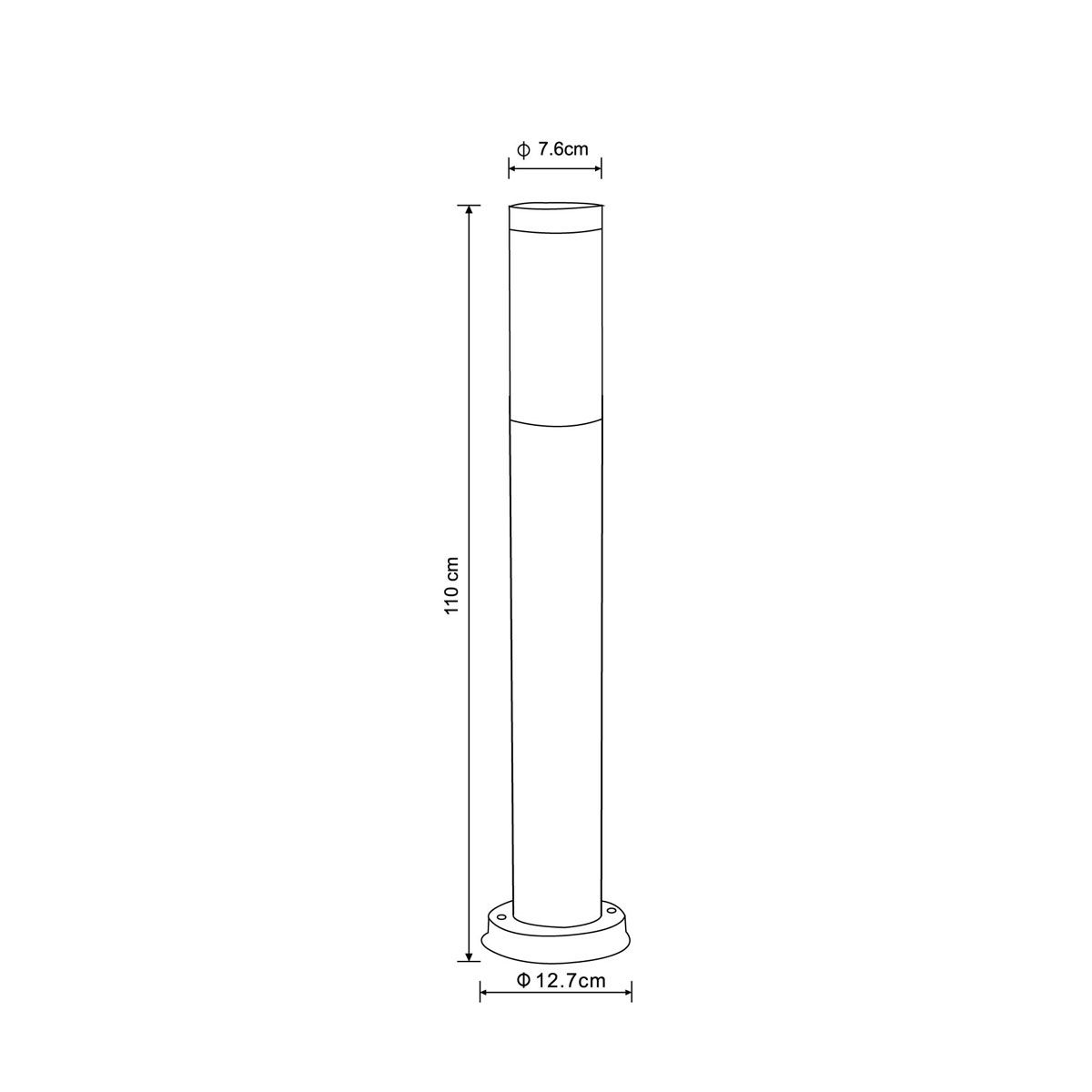 Lampade: Aussen Stehleuchte, Opal, 170 cm Höhe – Nuovo (secondo la descrizione) da Kreuzlingen venduto da Smart-Light 5