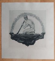 Exlibris Hanns Bastanier - Original Radierung signiert 1907