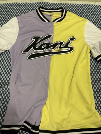 Karl Kani Hemd, Grösse M, Lila/Gelb
