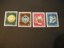 1948 W25w-28 SONDERMARKE WINTERSPIELE ST. MORITZ, POSTFRISCH
