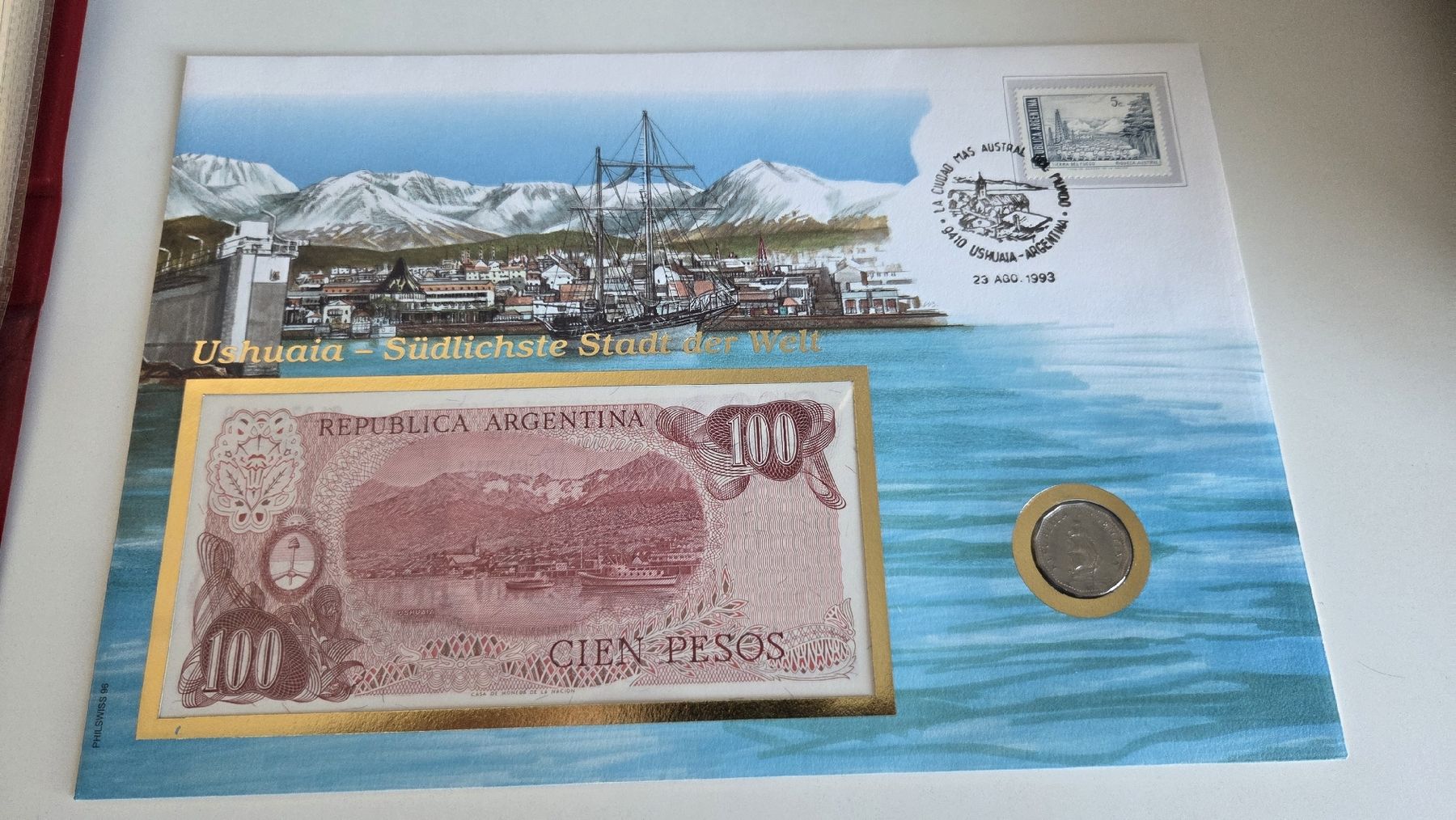 Banknoten: 1993 Banknotenbrief Argentinien – Gebraucht aus Arni AG von Moth68