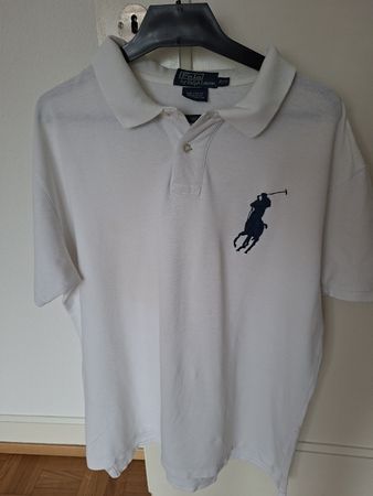 Polo Ralph Lauren blanc manches courtes homme taille XL