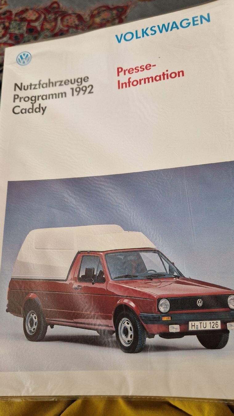 VW Dokumente: VW Caddy 1992 Presse Information. – Neu (gemäss Beschreibung) aus Wetzikon ZH von Oldieslover