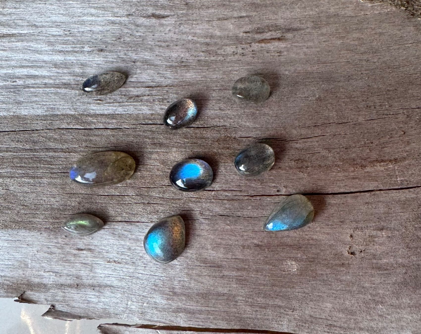 Pietre preziose: Labradorit Cabochons  ECHT!!!   top Farben/Glanz – Nuovo e nell'imballaggio originale da Leuggern venduto da gemshow 1