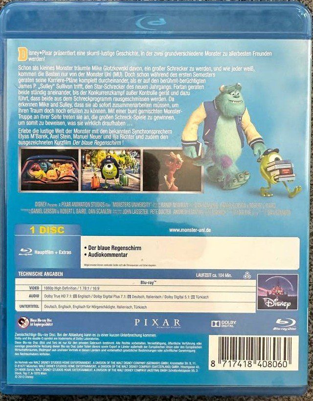Tous les DVDs: Die Monster AG 3D + Die Monster Uni Blu-ray – D'occasion à Beringen par Mantafisch1 5