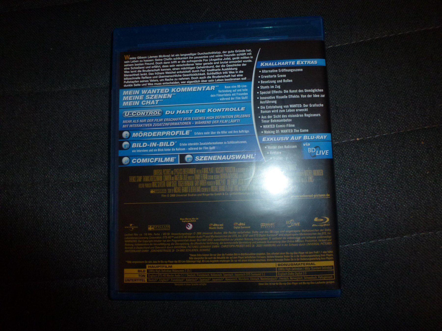 Tutti i DVDs: Wanted (BLU-RAY) – Usato da Olten venduto da Disc-Verkauf 2