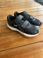Puma Hallenturnschuh, Schwarz, Klettverschluss, Grösse 36
