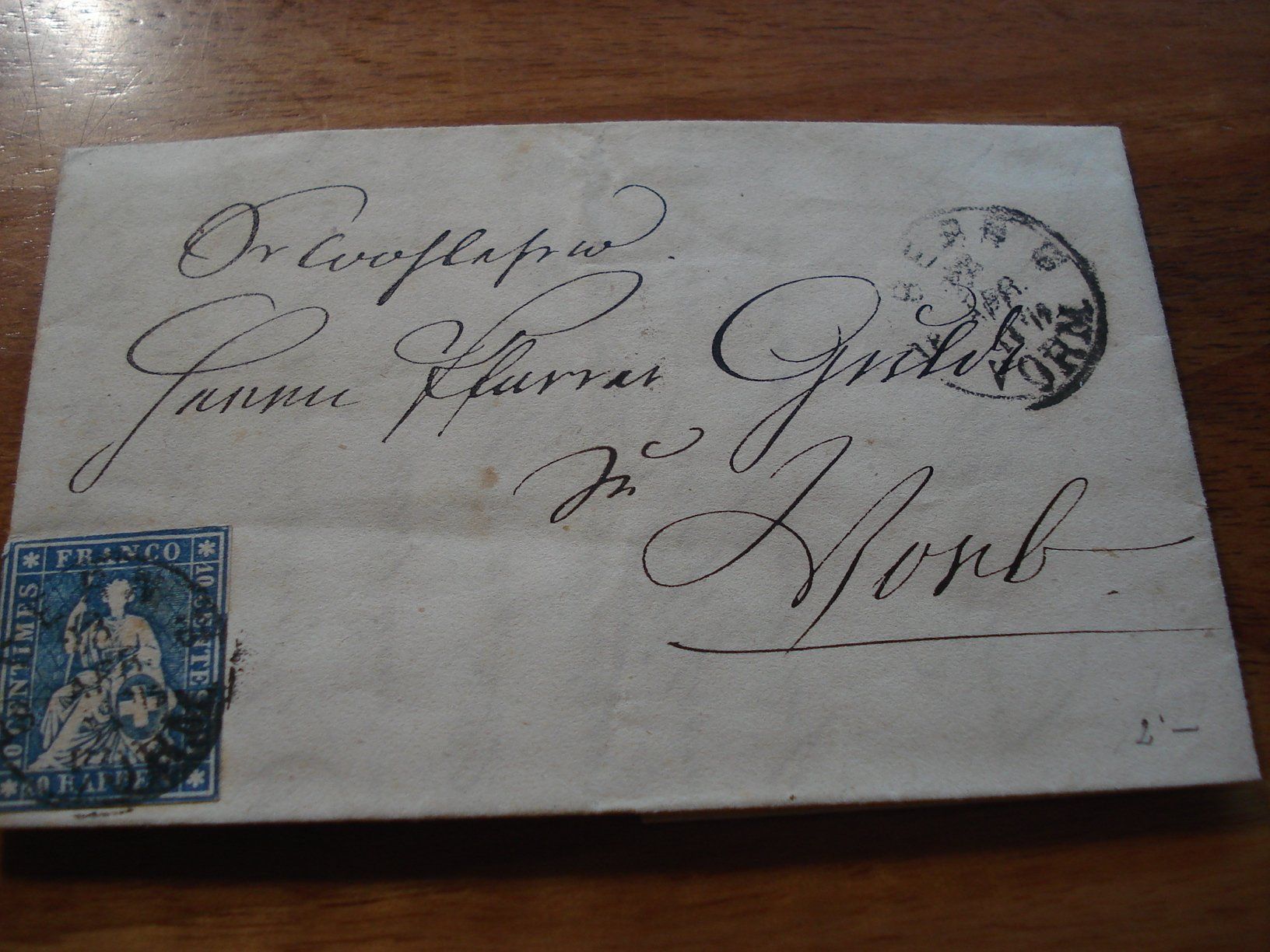 Alle Briefmarken: Strubeli-Faltbrief 1861, Bern - Worb – Gebraucht aus Niederwil AG von morostahu