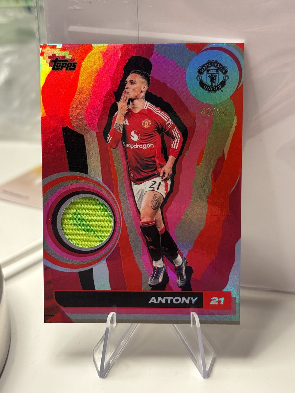 Topps Carte collezionabili: Antony Consequential Relic Pink /99 2024-25 TOPPS Man Utd – Nuovo (secondo la descrizione) da Aarberg venduto da gocardz.shop