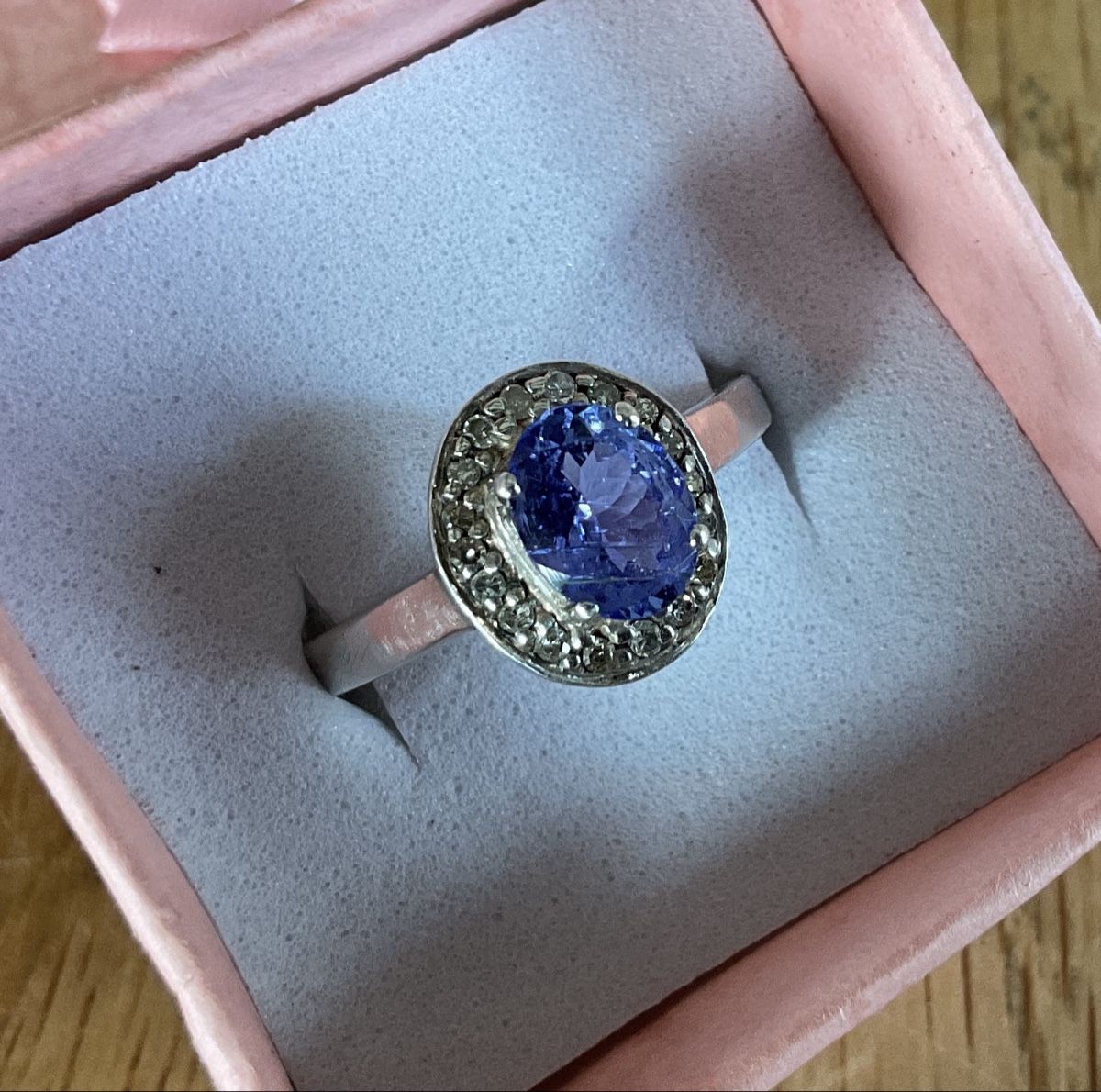 Anelli: Wunderschöner Tansanit & Diamant Ring Silber 925 ca. Gr.56 – Usato da Oberglatt ZH venduto da Silver010 2