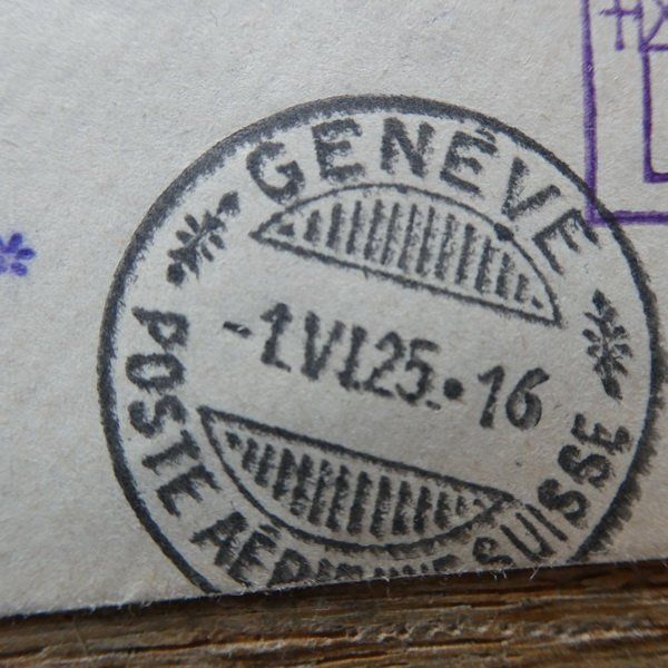 Alle Briefmarken: 1925 / toller R-Flugpost - Beleg GENÈVE – Gebraucht aus Egliswil von Trens01 4