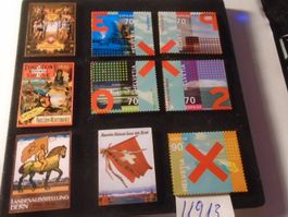 Sammlung von Schweizer Expo Briefmarken Pins 9 ver. (U913)