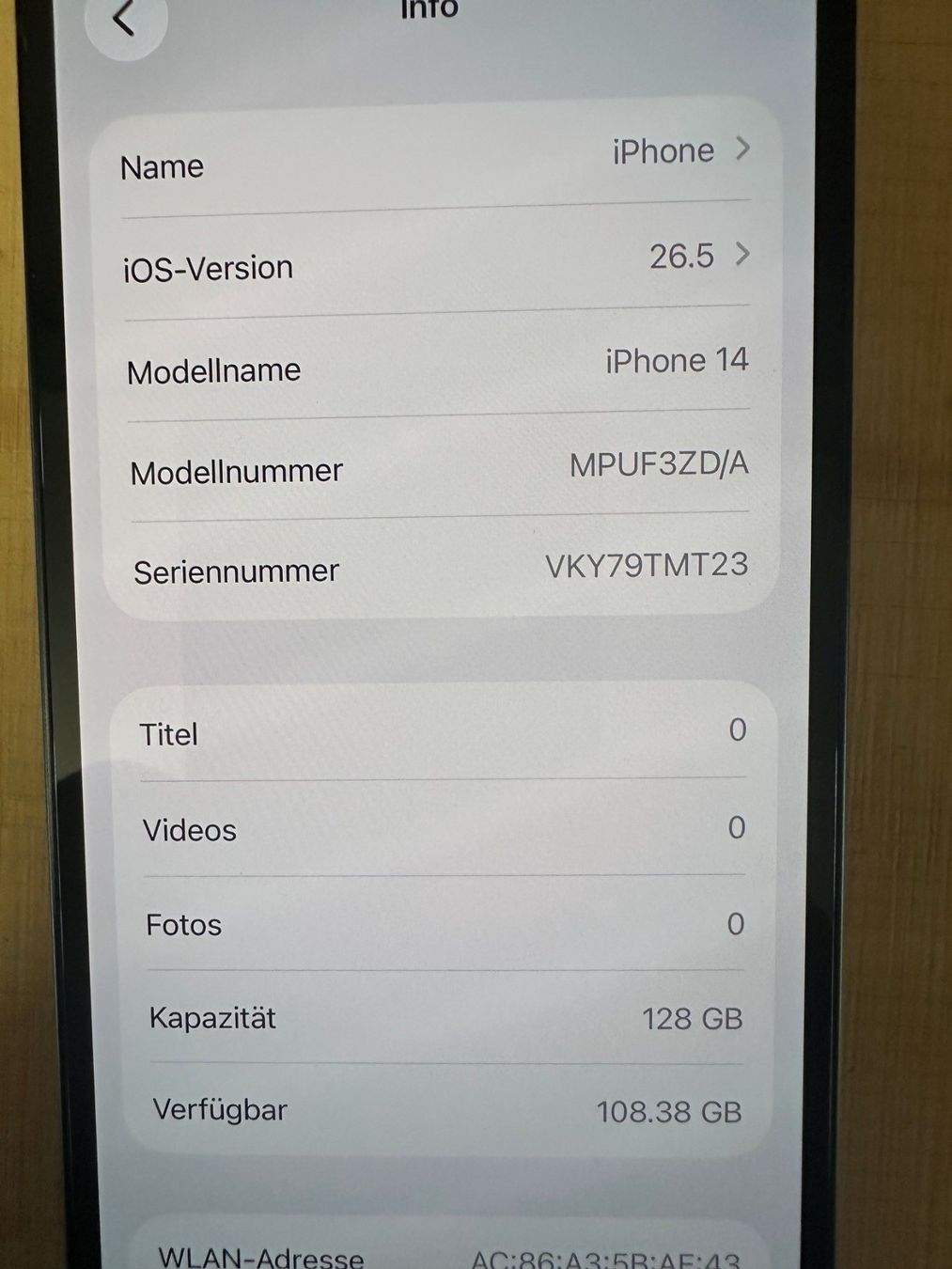 Apple Telefoni cellulari / Smartphones: Appel iPhone 14 midnight 128 GB – Usato da Riggisberg venduto da Luno 2