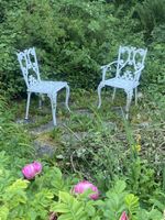 Gartensessel Aluminium weiss 2 Stk.