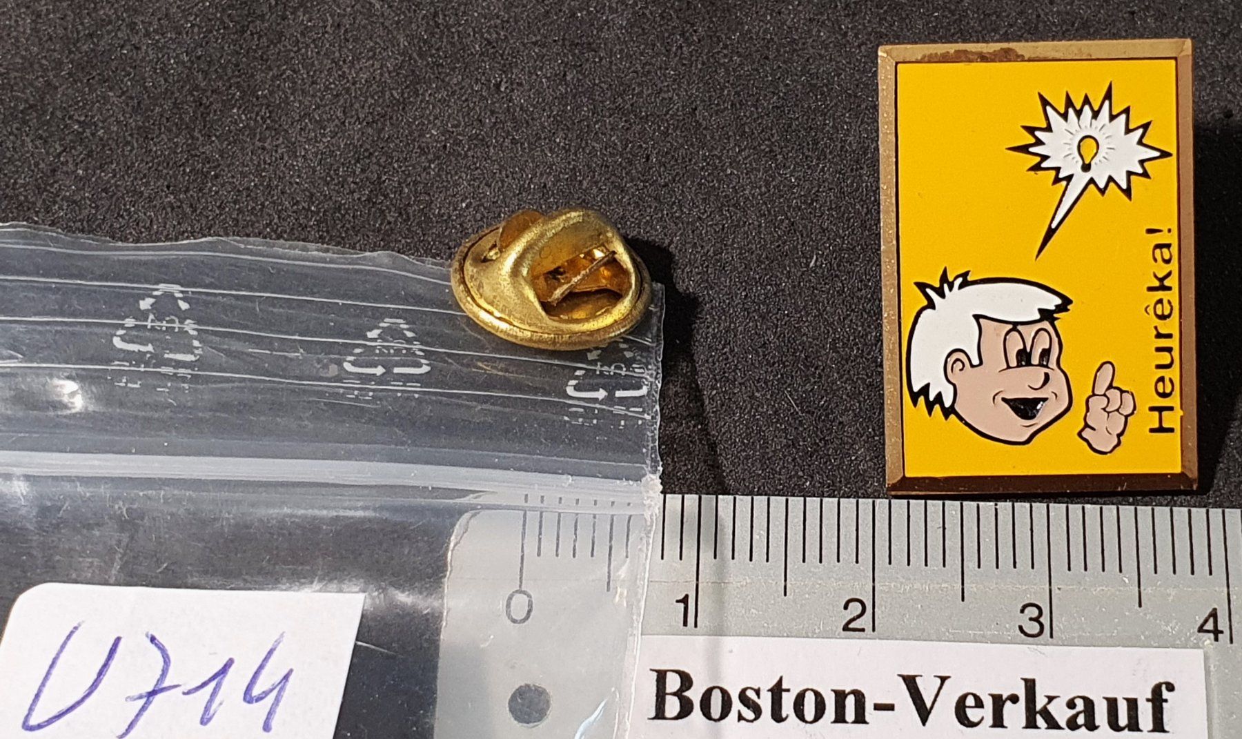 Placchette & Badge: U714 - Pin Mann mit Idee  Heureka! – Usato da Reinach BL venduto da Boston-Verkauf 1