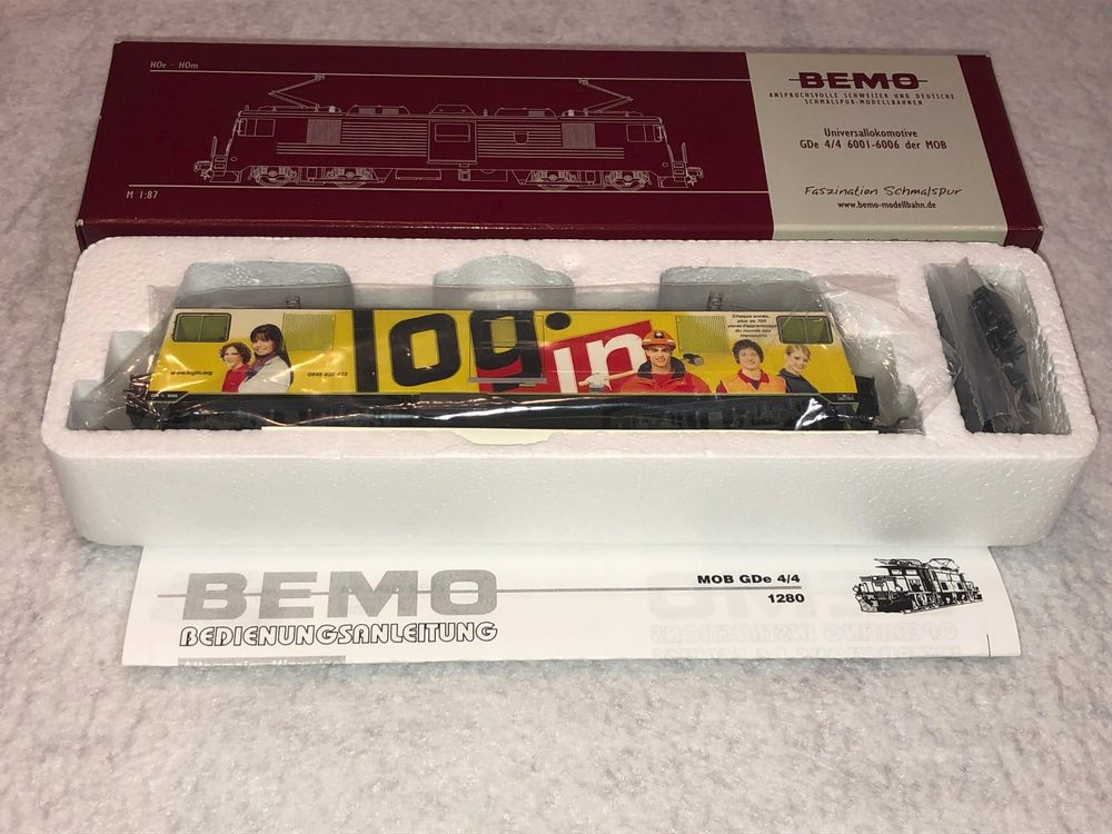 Bemo Modelleisenbahnen: BEMO 1280 326 MOB GDe 4/4 6006 "Login" Hom analog neuf – Neu und originalverpackt aus Echandens von sprite2 6