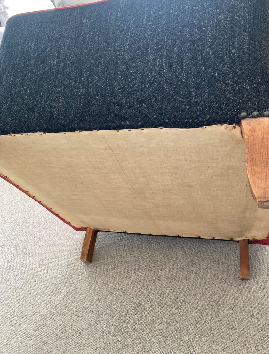 Poltrone: Vintage Sessel schwarz rot – Usato da Zürich venduto da tanteluzie 7