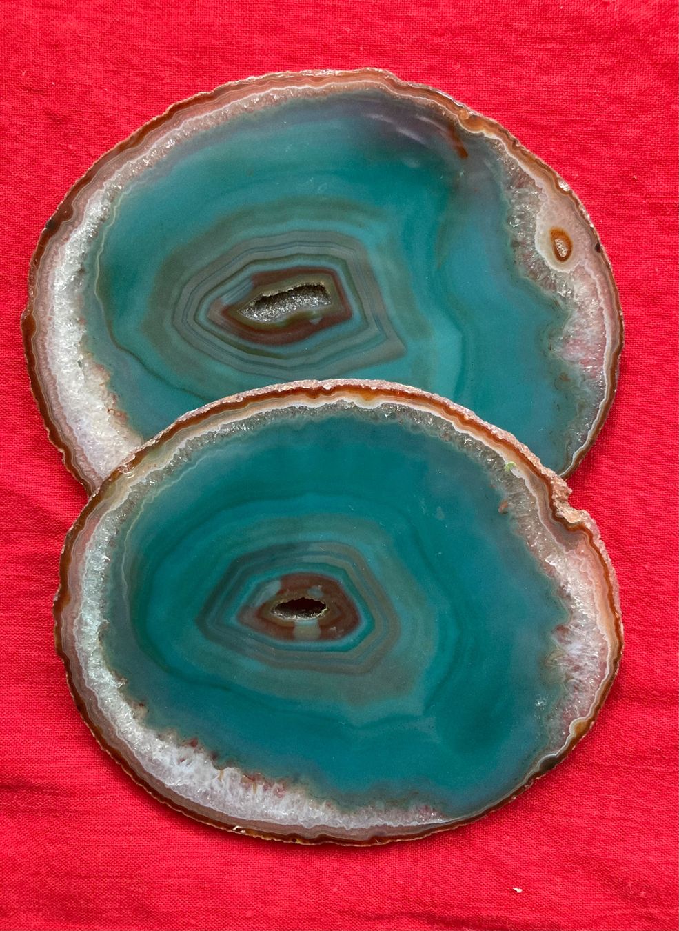 Minerali & Pietre curative: Achat Scheiben, leuchtend Blau, wunderschön! – Nuovo (secondo la descrizione) da Zürich venduto da Gustavo_Bianco 3
