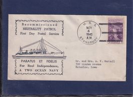 USA - FDC - Recommissioned Neutrality Patrol - 1940