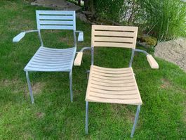 2 Gartenstühle Vintage für den Sommer, Zustand siehe Fotos