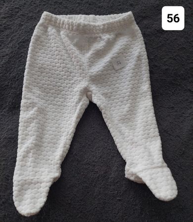 Baby Hose weiss mit Füssen #56 