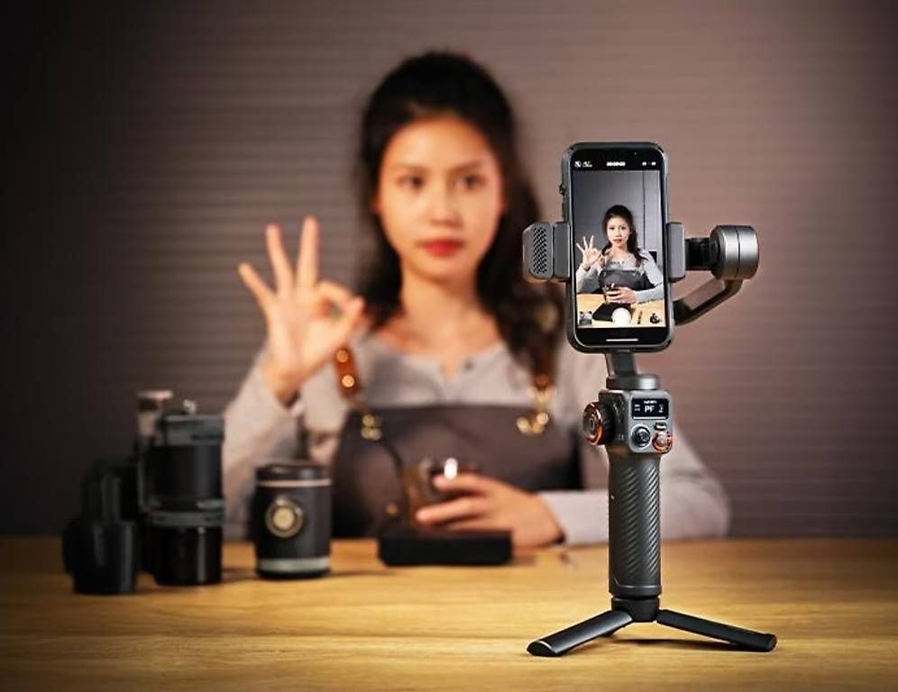 Action Cam: Stabilisateur Hohem iSteady M6 Kit, avec éclairage, noir – Gebraucht aus Les Paccots von jco_hrs6 4
