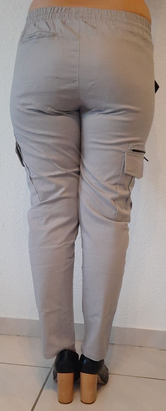 Pantaloni: HOSE GR L NEU grau Basic MODERN LÄSSIG Damen trendy 612 – Nuovo e nell'imballaggio originale da Vinelz venduto da sonnenmond77 4