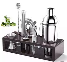 9 Teile/Satz Edelstahl Premium Cocktail Shaker Mixer /