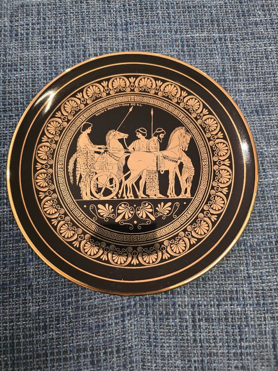 Assiettes: Griechischer Teller & Tasse 24K Gold handbemalt – D'occasion à Basel par Ab_cha