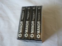 4x MC Kassette - Manor Hitparade 1 2 3 4 Vilan - Rar