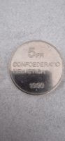 Schweizer Münze, 5 Franken 1990, Gottfried Keller Top!