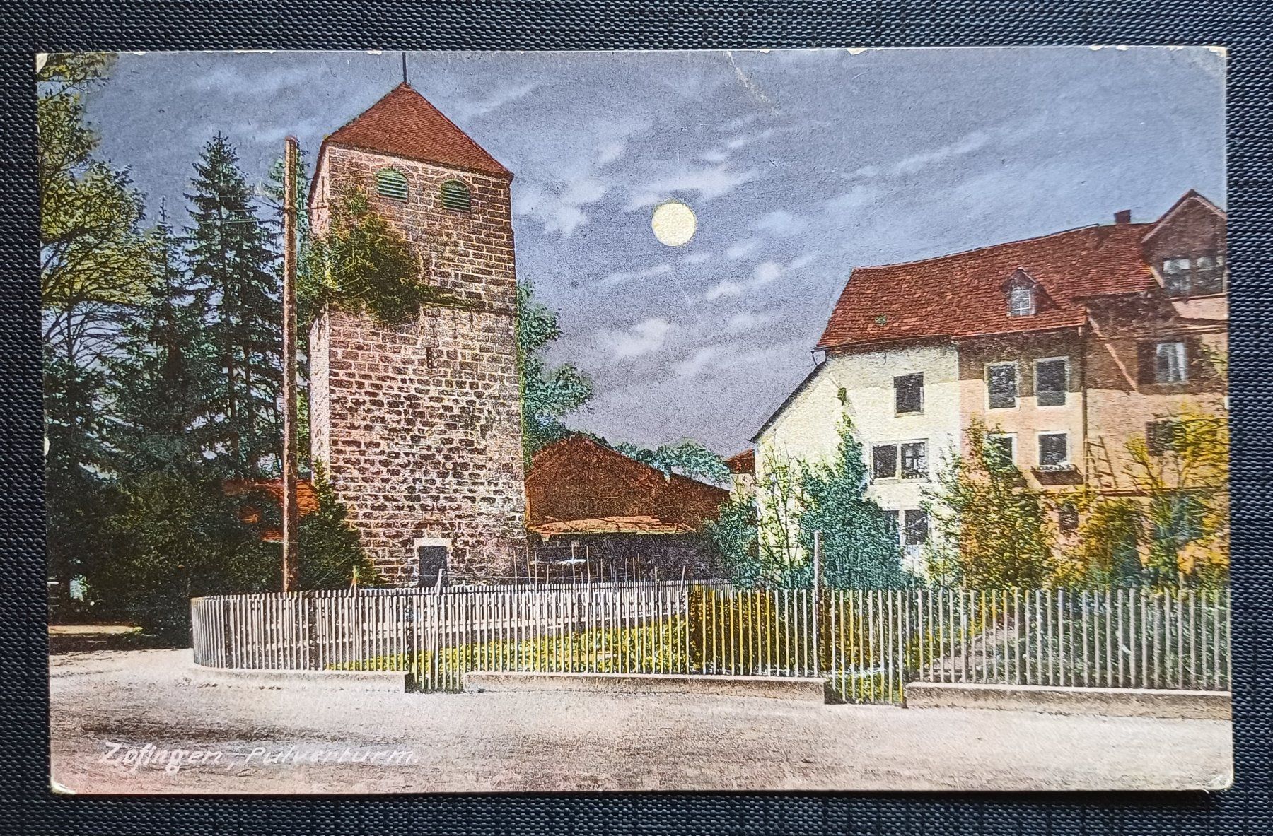 Cartoline postali: AK Pulverturm ZOFINGEN 1912 – Usato da Brittnau venduto da simionius