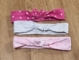 3 süsse Stirnbänder für Mädchen, neuwertig