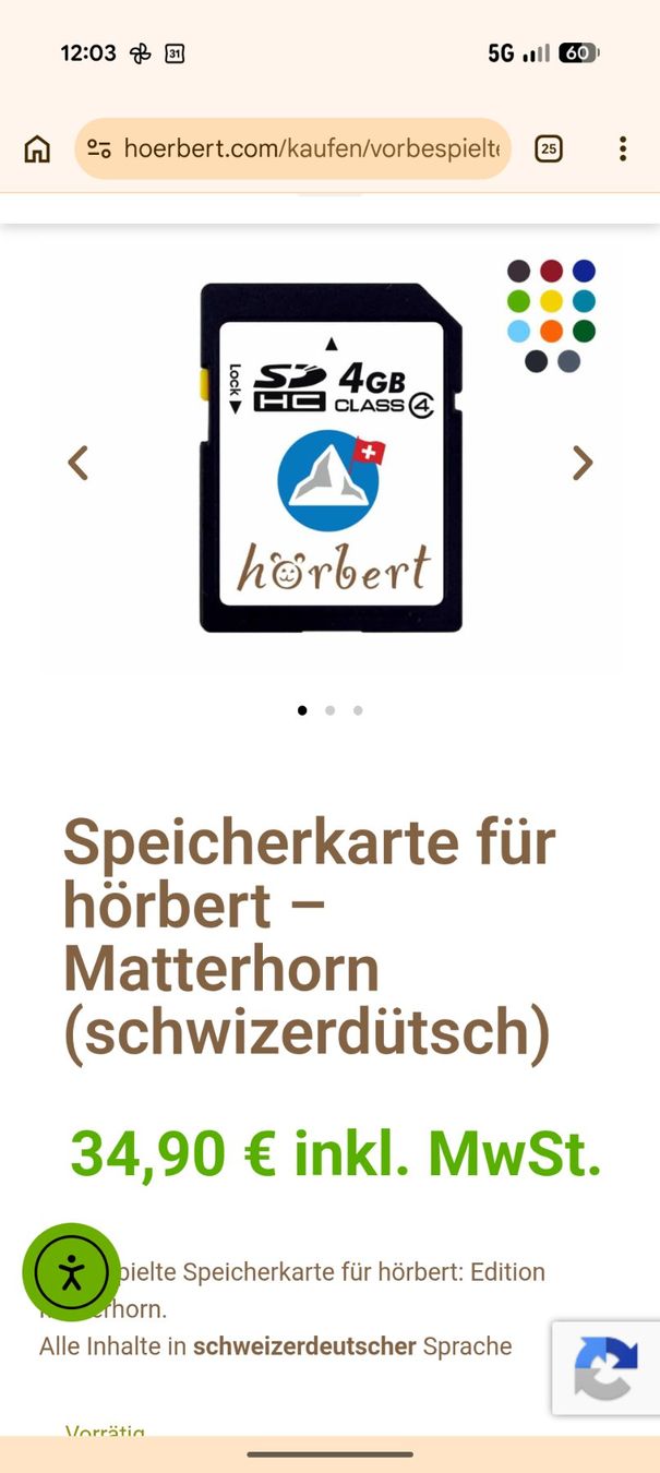 Hörbert Tragbarer Mediaplayer: Hörbert inkl. 2 bespielte Speicherkarten – Gebraucht aus Bern von kriini 5
