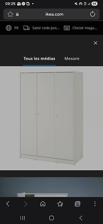 Ikea Armadi: Armoire blanche Kleppstad Ikea occasion – Usato da Neuchâtel venduto da syr_v6t5 4