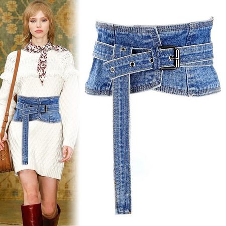 Blauer Jeansgürte Fertiol für Damen - Ceinture en jean bleu